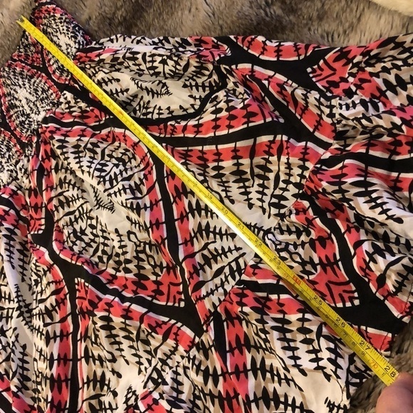 XL strapless Mini Dress from Xhilaration black white, tan & bright coral colors - Picture 9 of 11